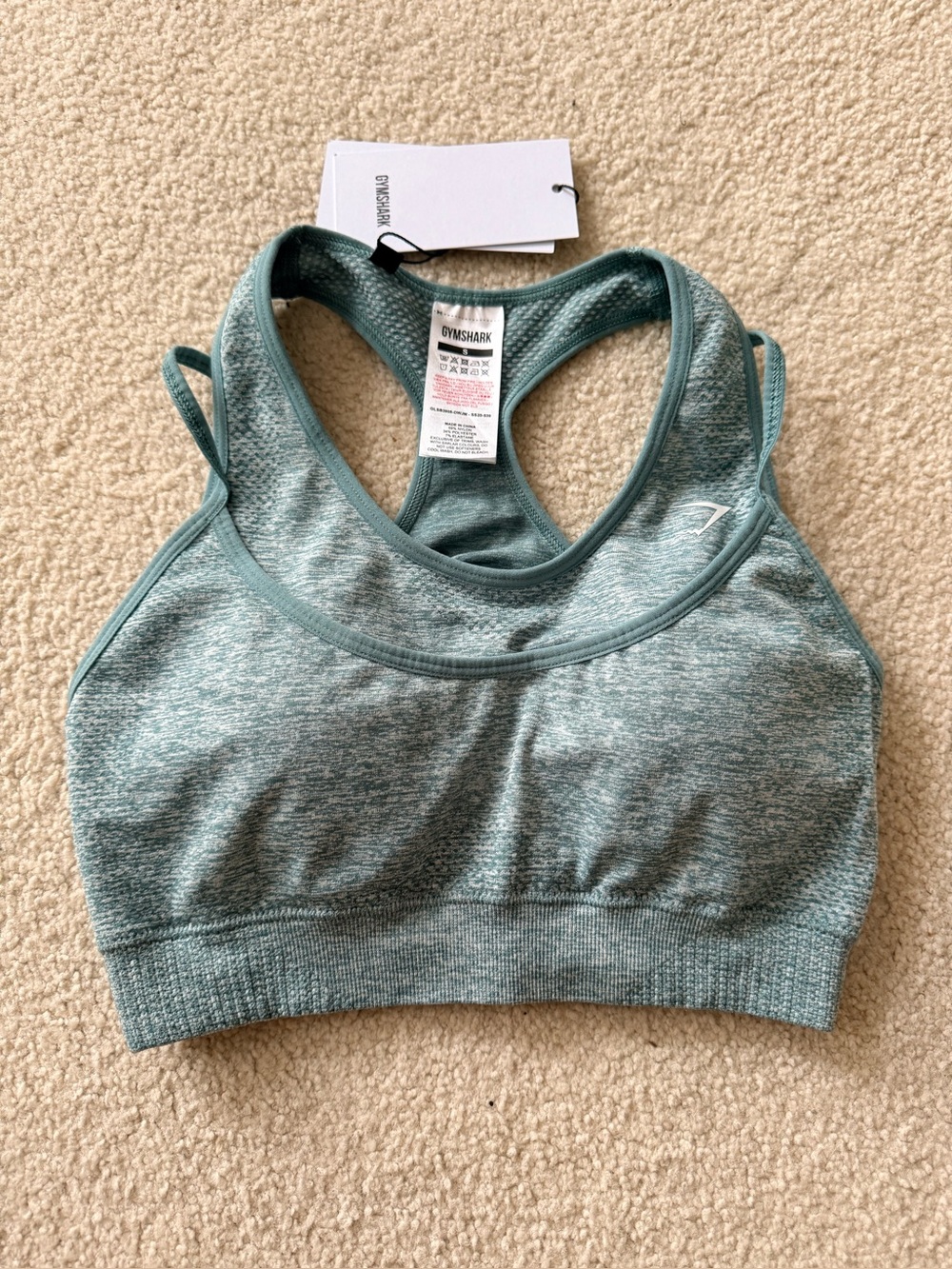 Gymshark Seamless Sports Bra in Sage Teal